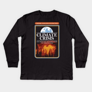 Climate Crisis Kids Long Sleeve T-Shirt